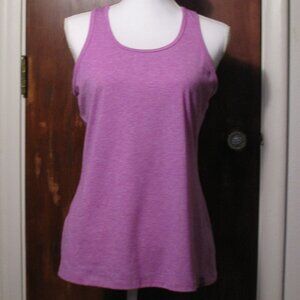 Heather Pink Double Keyhole Tank
